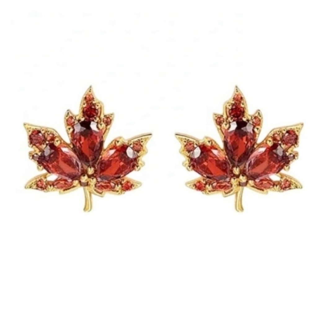 🍁▪️Kate Spade ▪️Red Maple Leaf Studs Earrings ✨️